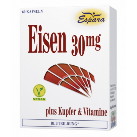 Eisen 30mg, 60cps - Espara