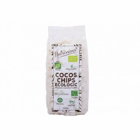 Chips de cocos, raw, eco-bio, 150 g, Nutrissimo