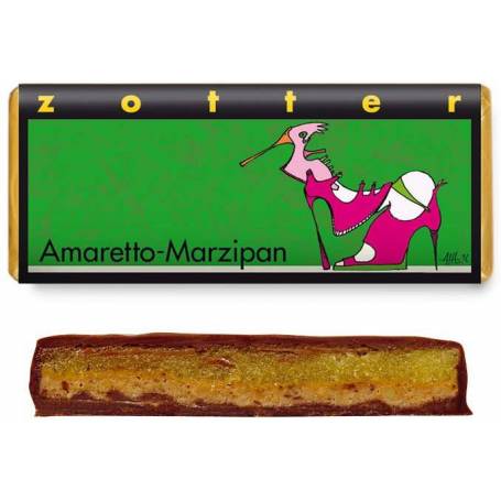 Ciocolata amaruie umpluta cu marzipan si amaretto, ECO-BIO, FAIRTRADE, 70 g Zotter