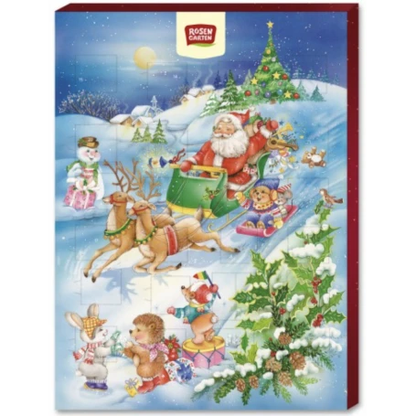 Calendar advent cu ciocolata cu lapte, 75g - Rosengarten
