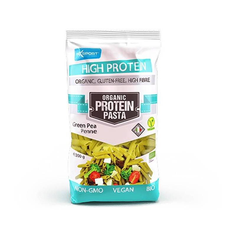 Penne bio din mazare verde, fara gluten, cu continut ridicat de