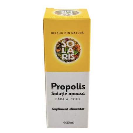 Solutie apoasa de popolis fara alcool, 20ml - Solaris