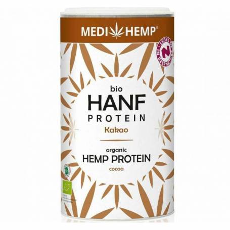 Proteina din canepa cu cacao, eco-bio, 180g, Medihemp