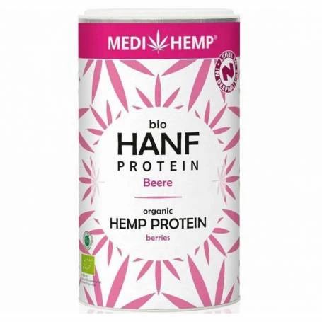 Proteina din canepa cu fructe, eco-bio, 180g, Medihemp