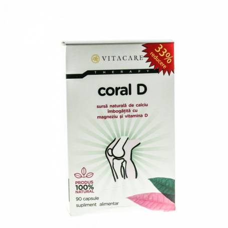 Coral D 90cps - calciu organic - Vitacare