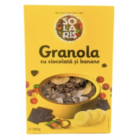 Granola cu ciocolata si banane, 300g - Solaris