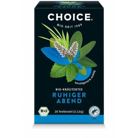 Ceai de plante, Seara linistita, eco-bio, 20 buc, 40 g, Choice