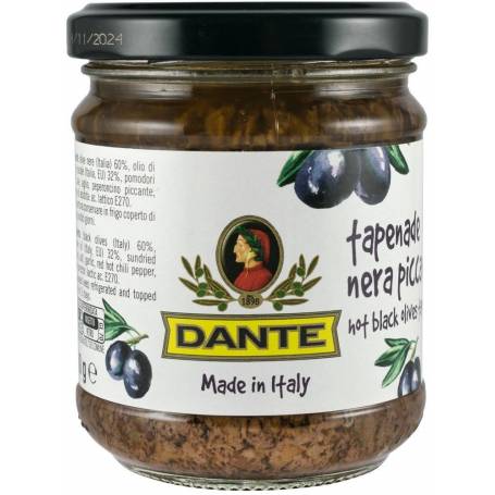 Pasta de masline picanta, eco-bio, 180 g, Dante