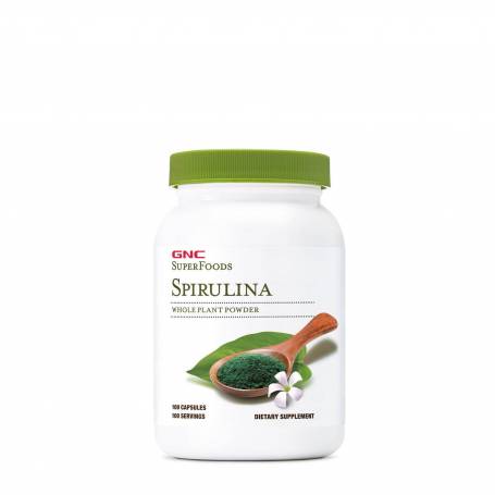 Spirulina 500mg, 100 capsule, Gnc Superfoods