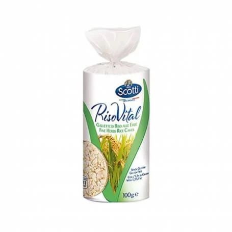 RONDELE de PORUMB si OREZ cu IERBURI FINE - TARTINE RISO VITAL FINE HERBS, 100g RISO SCOTTI