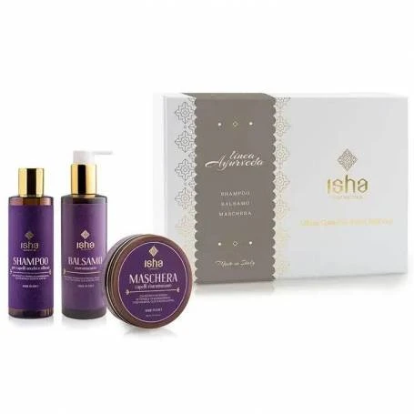Set cadou ritual ayurvedic pentru par: sampon, balsam, masca - Isha
