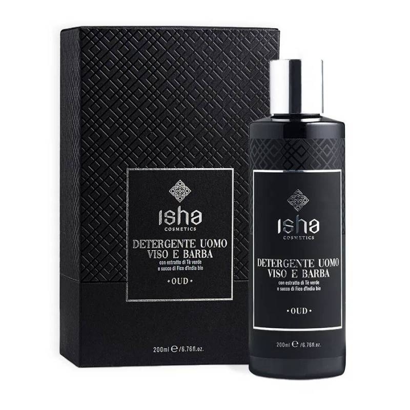 Sapun pentru curatarea fetei si a barbii, pentru barbati, 200 ml, Isha