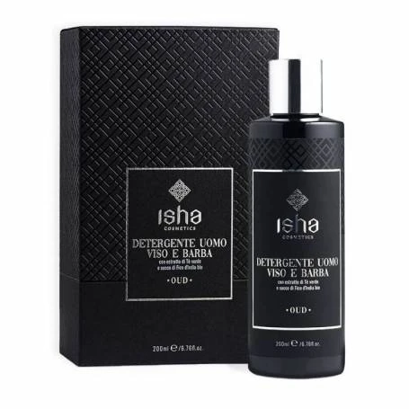 Sapun pentru curatarea fetei si a barbii, pentru barbati, 200 ml, Isha