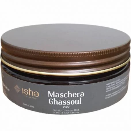 Masca pentru fata cu argila Ghassoul si ulei de argan, 200 ml, Isha