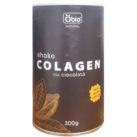 Colagen shake cu ciocolata, fara zahar, 300g, Obio