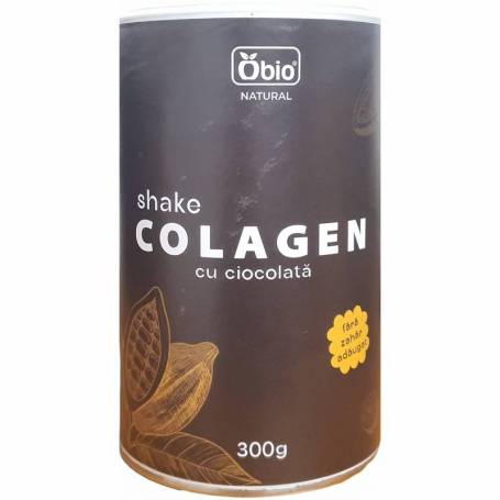 Colagen shake cu ciocolata, fara zahar, 300g, Obio