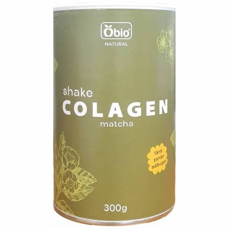 Colagen shake cu matcha, fara zahar, 300g, Obio