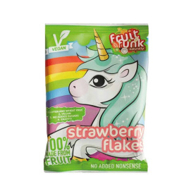 Gustare-jeleuri de fructe cu capsuni - Unicorn, vegan, fara zahar, 16g Fruit Funk