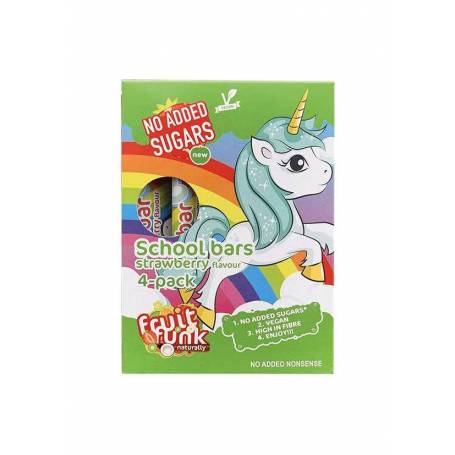 Baton din fructe cu capsuni, Unicorn, vegan, fara zahar, 4x20g, Fruit Funk