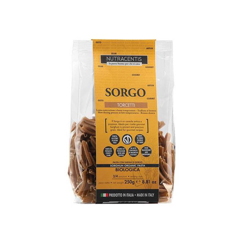 Paste cu faina de sorg, fara gluten, eco-bio, 250g Nutracentis