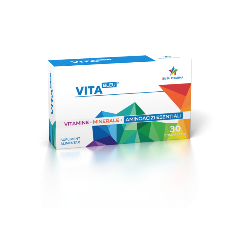 VITABLEU - vitamine, minerale, aminoacizi esentiali, 30 comprimate,