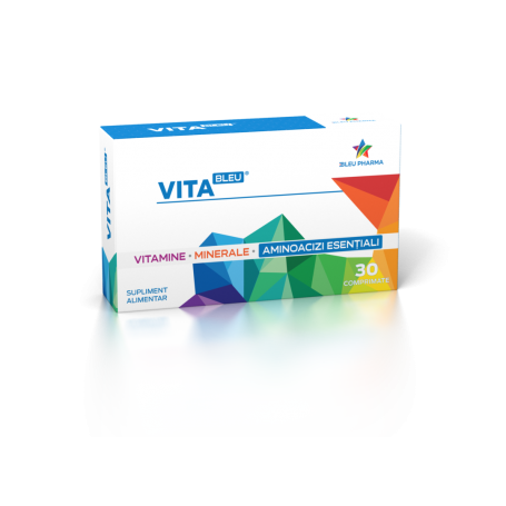 VITABLEU - vitamine, minerale, aminoacizi esentiali, 30 comprimate, BLEU PHARMA