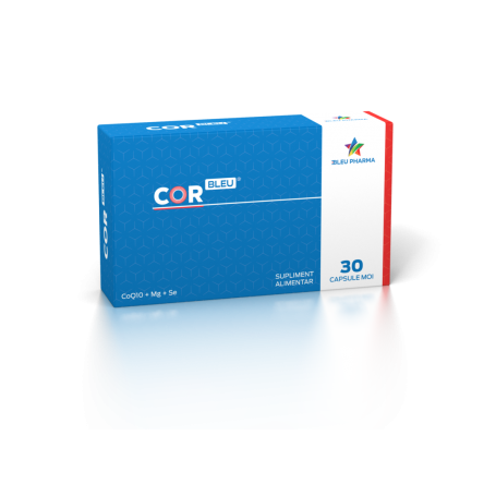 CORBLEU - CoQ10 + Mg + Se - pentru inima, 30 capsule, BLEU PHARMA