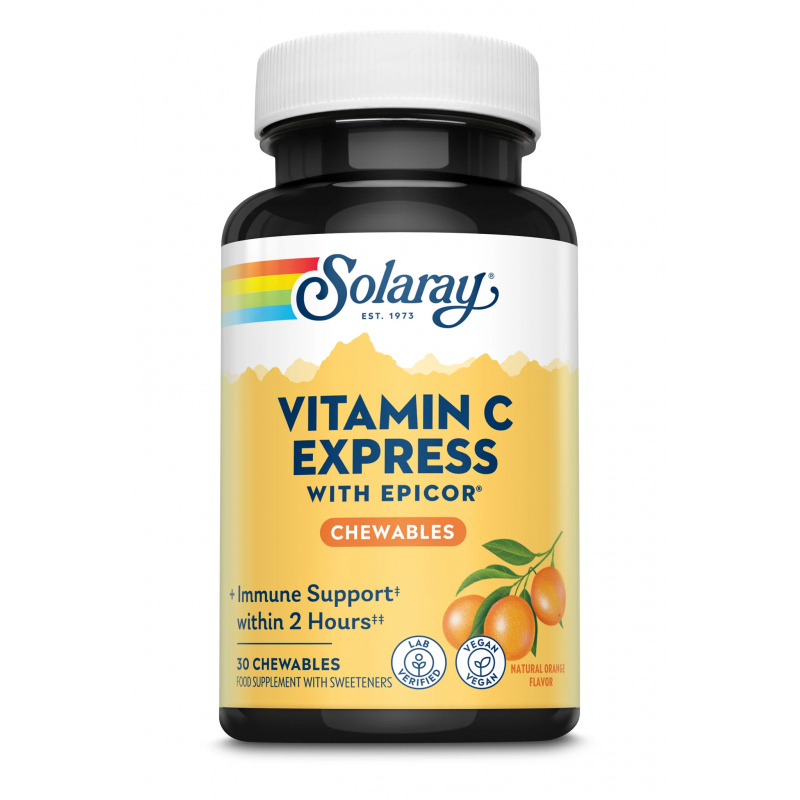 Vitamin C Express 30 tab masticabile, Solaray - SECOM