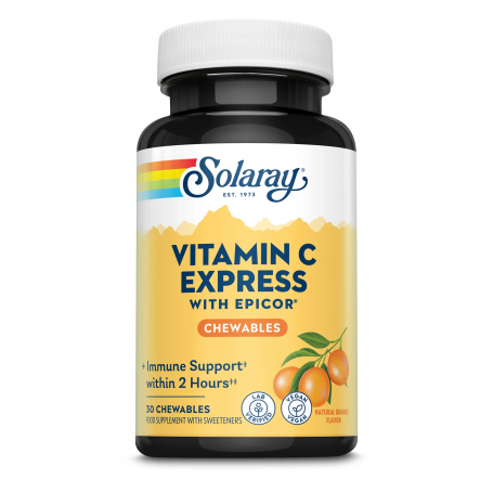 VITAMINA C EXPRESS, WITH EPICOR, 30 comprimate masticabile, Solaray - SECOM