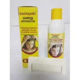 SANITAYAKI SAMPON ANTIPARAZITAR 125ml + PIEPTENE PARAZITI, TURDA