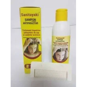 SANITAYAKI SAMPON ANTIPARAZITAR 125ml + PIEPTENE PARAZITI, TURDA