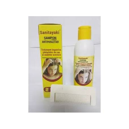 SANITAYAKI SAMPON ANTIPARAZITAR 125ml + PIEPTENE PARAZITI, TURDA