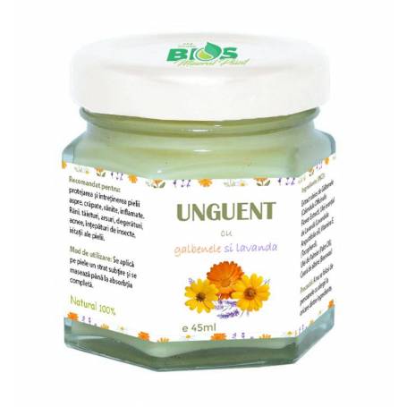 Unguent cu Galbenele si Lavanda, 45 ml, Bios Mineral Plant