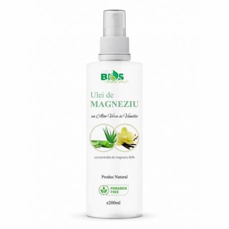 Ulei de Magneziu cu Aloe Vera si Vanilie, 200 ml, Bios Mineral Plant