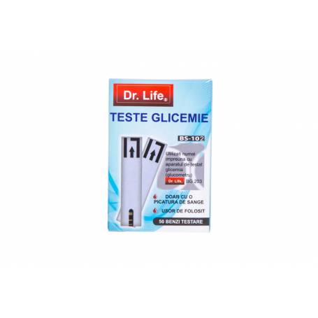 Teste glicemie Dr. Life, 50 buc