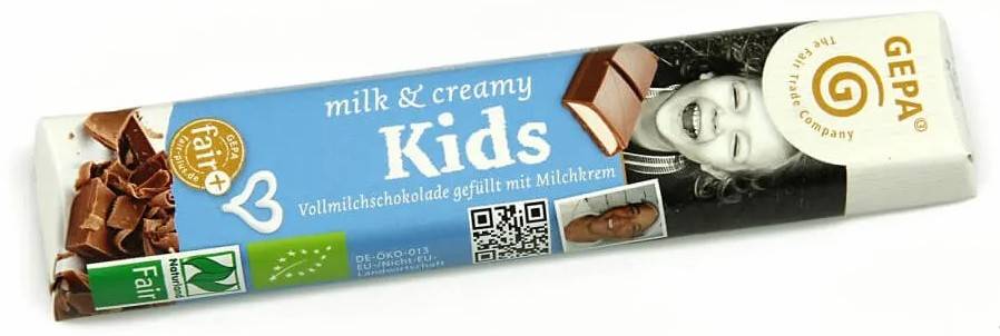 Ciocolata Cu Lapte Si Umplutura De Crema De Lapte, Eco-bio, 37,5 G, Fairtrade - Gepa