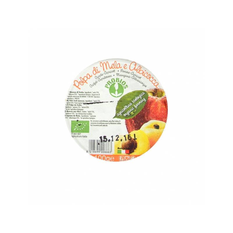 PIURE DE MERE SI PIERSICI, eco-bio, 100g, Probios