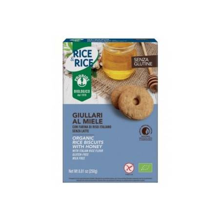 BISCUITI CU MIERE SI FAINA DE OREZ, FARA GLUTEN, eco-bio, 250g, Probios