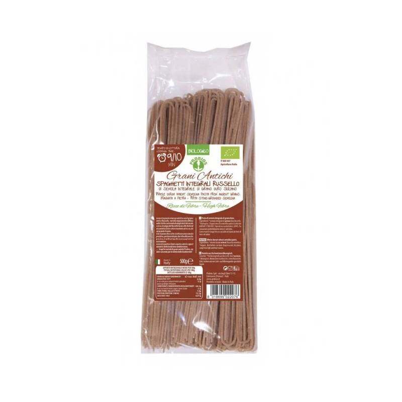 SPAGHETI DIN GRAU INTEGRAL ANTIC `RUSSELLO`, eco-bio, 500g, Probios