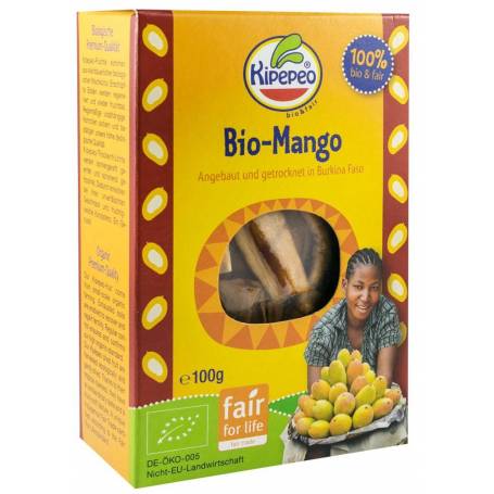 Mango si fairtrade, bucati uscate, 100g - Kipepeo