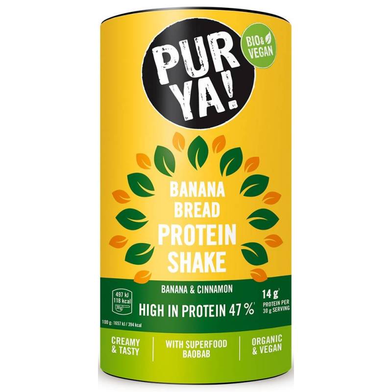 Pulbere pentru shake proteic cu banane si scortisoara, 47% proteina,
