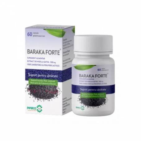 BARAKA FORTE 500mg, 60 de capsule moi, PHARCO