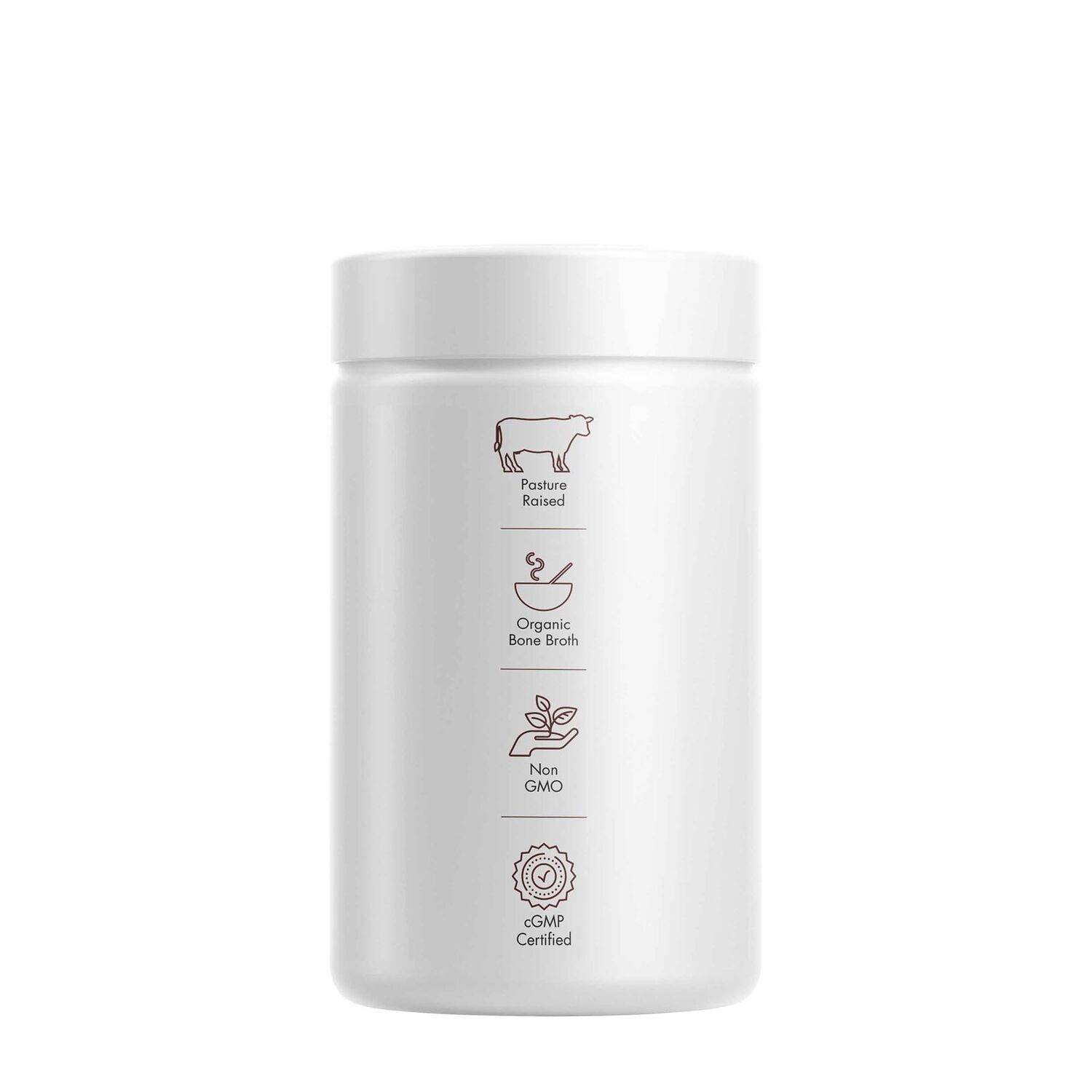 Bone Broth Collagen Peptides, Peptide Din Colagen De Tipul I, II si III din Oase, cu Turmeric si Ashwagandha, 180cps, Codeage - 1 | YEO
