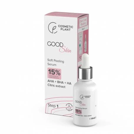 SOFT PEELING SERUM cu AHA, BHA si acid Hialuronic si Extract de citrice 30ML, GOOD SKIN - COSMETICPLANT