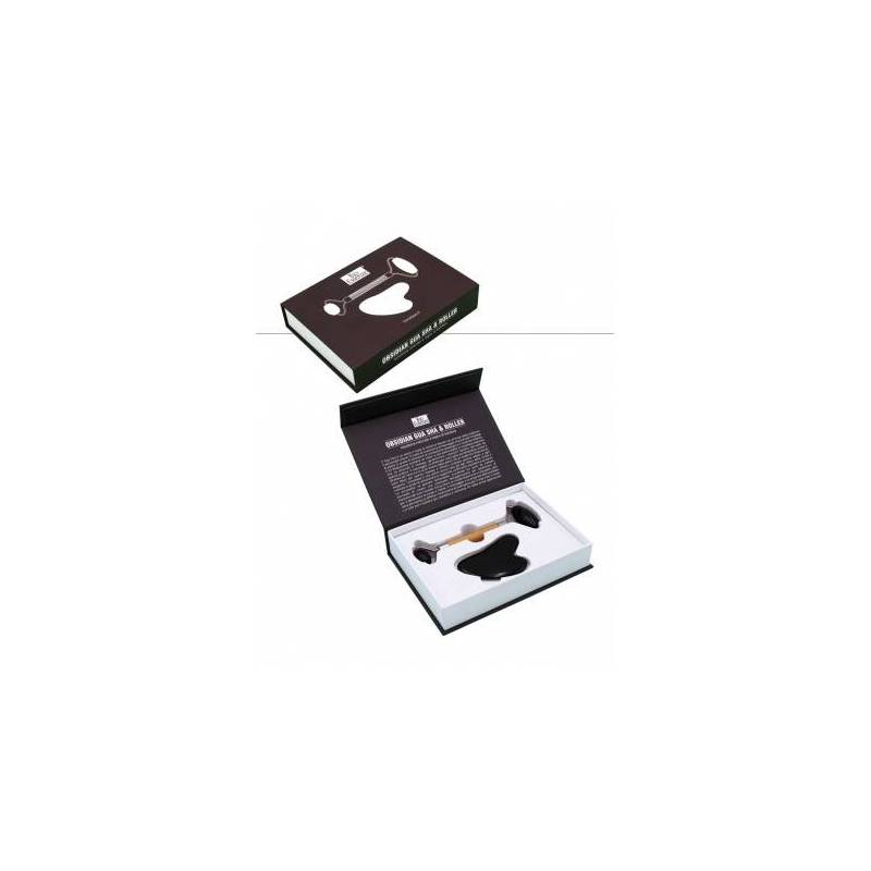 Gua Sha si rola din obsidian - set pentru masaj facial ritual – Bio E