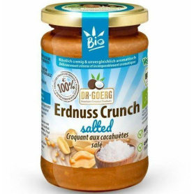 Unt de arahide crocant cu sare, fara zahar, eco-bio, 200g, Dr. Goerg