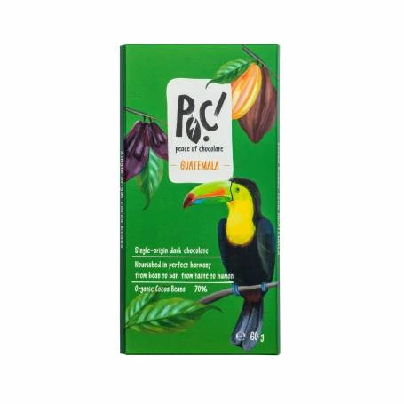 Ciocolata neagra 70% - single origin Lachua Guatemala, ECO-BIO, 60g, POC Sweets