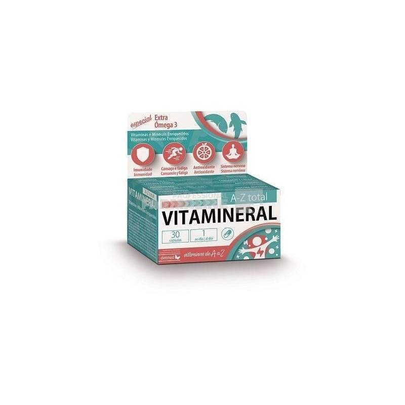 VITAMINERAL A-Z TOTAL, omega-3, vitamine si minerale, 30 capsule,
