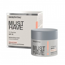 Crema Hidratanta 1% peptide, SPF15, 50ml, Gerovital Must Have