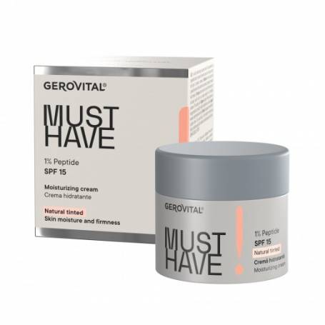 Crema Hidratanta 1% peptide, SPF15, 50ml, Gerovital Must Have